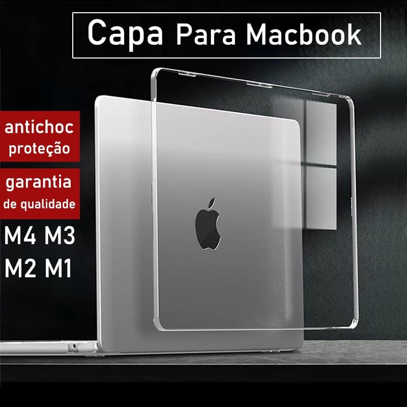 Capa Capinha Protetora Para Macbook Air M4 A3240 A3241 lançado em 2025 Case Transparente