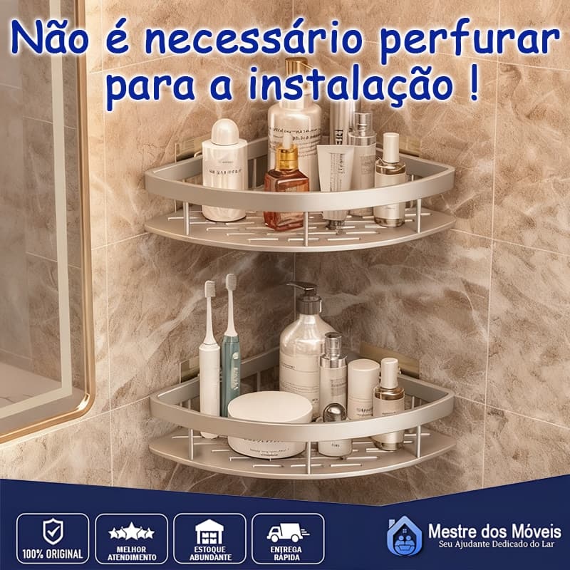 suporte de shampoo prateleiras de banheiro sem furo premium top sem furadeira