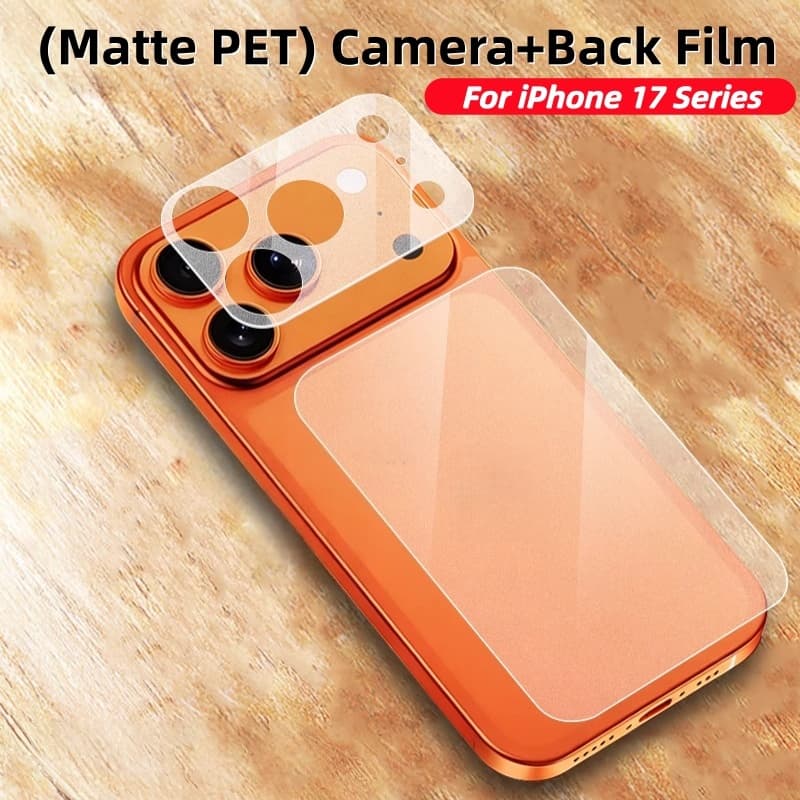 Lente 2 Em 1 + Filme Traseiro Para iPhone 17/17pro/17promax/17air PET Anti-Arranhões De Câmera Pro Max Fosco