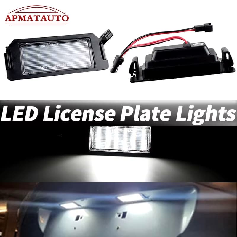 Conjunto de luz de placa de licença LED de dois pacotes com destaque de luz branca adequada para Kia Kia Picanto TA Rio 