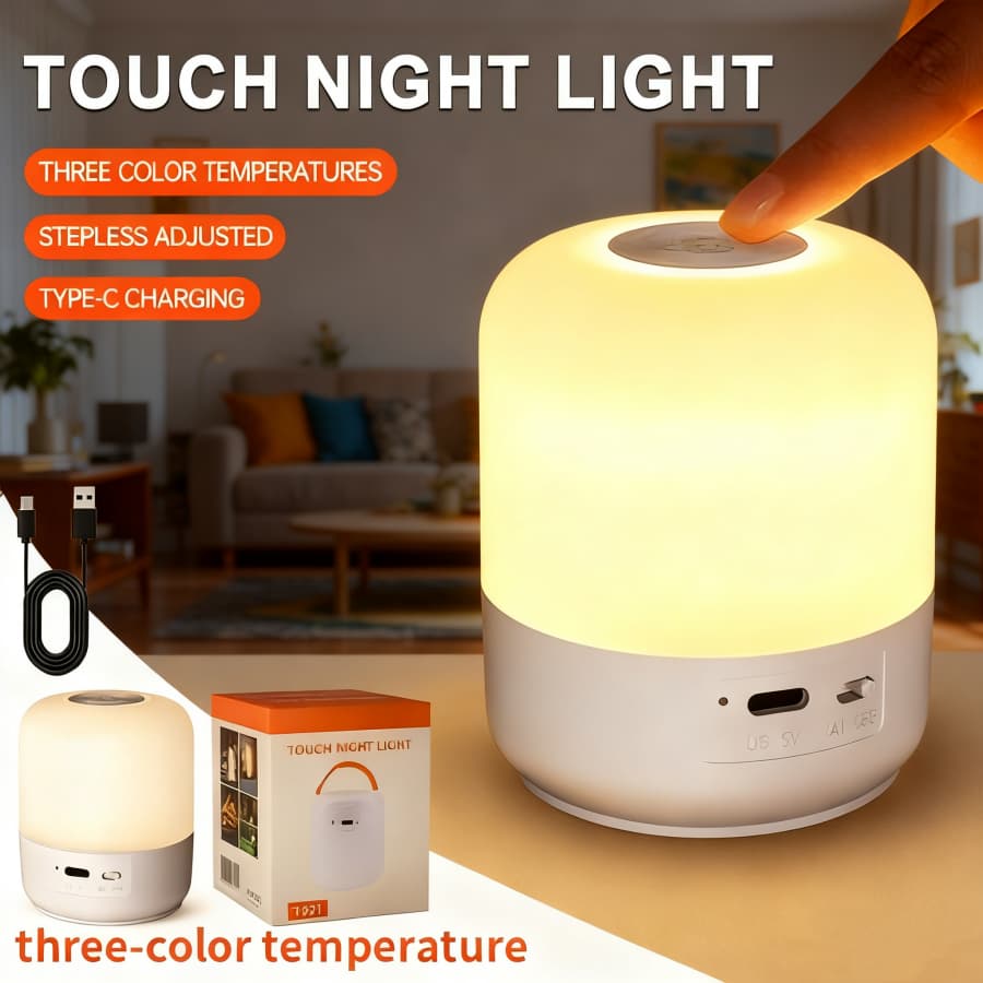 Abajur Quarto Luminária Led De Mesa Criado Mudo Recarregável Touch Cabeceira De Quarto Luz Estudos