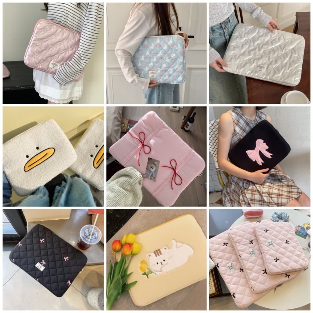 Bolsa Para Notebook Coreana De 11 Polegadas Bordada Fofa 13/14/15 De 10 /