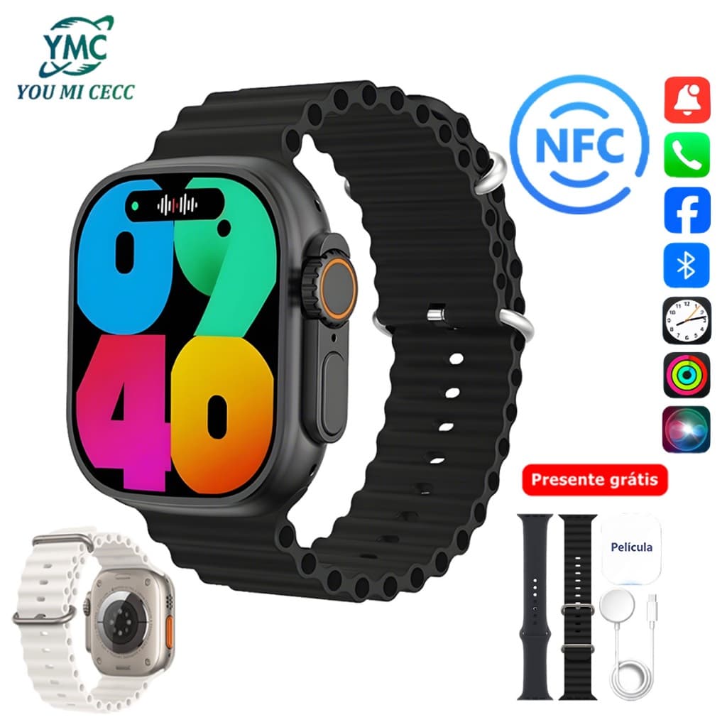 MAIGUO Smartwatch S10 Pro Carregamento sem fio relógio inteligente 2.18 inches Bluetooth AI Inteligente Esportivo