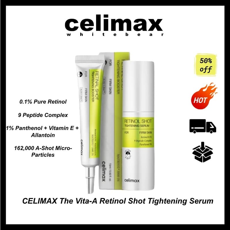 4.4celimaxthe Vita-A Recional Shot Tighting Bosster 15ml-Retinol Serum 30ml/Aperte Pele/Antienvelhecimento