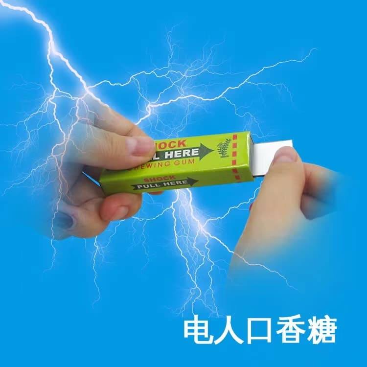 QUENNAJJJ Segurança Choque Elétrico Chocante Mascar Goma Piada Brinquedo L5Q2