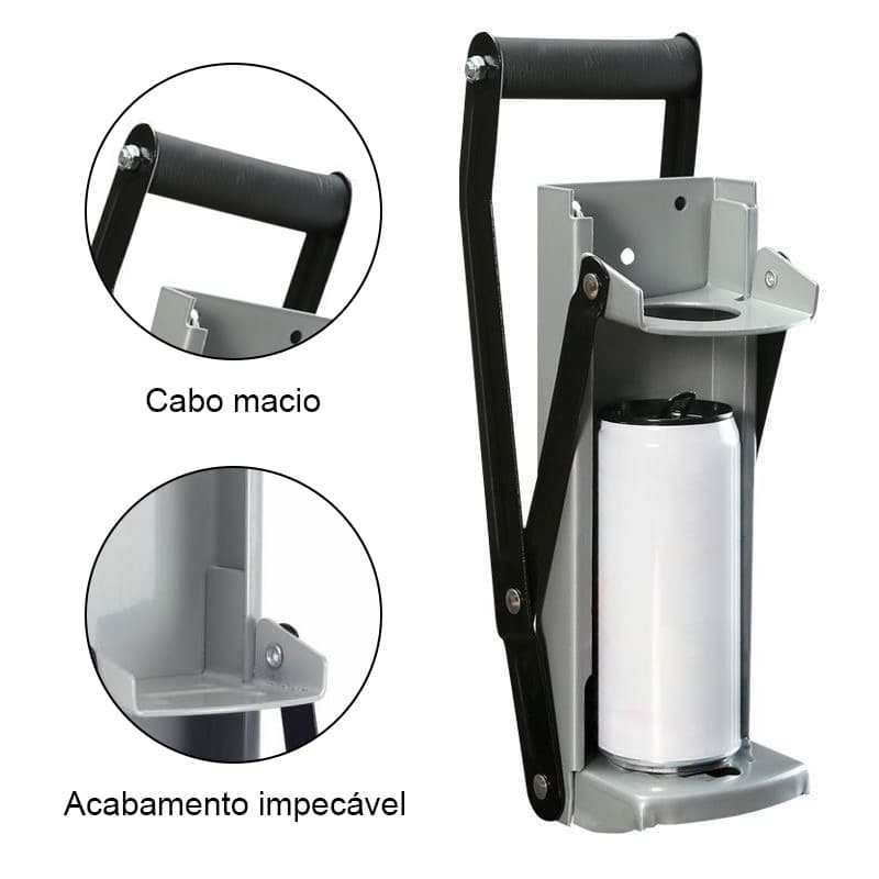 haosin Amassador Latinhas Inox + Abridor Garrafas