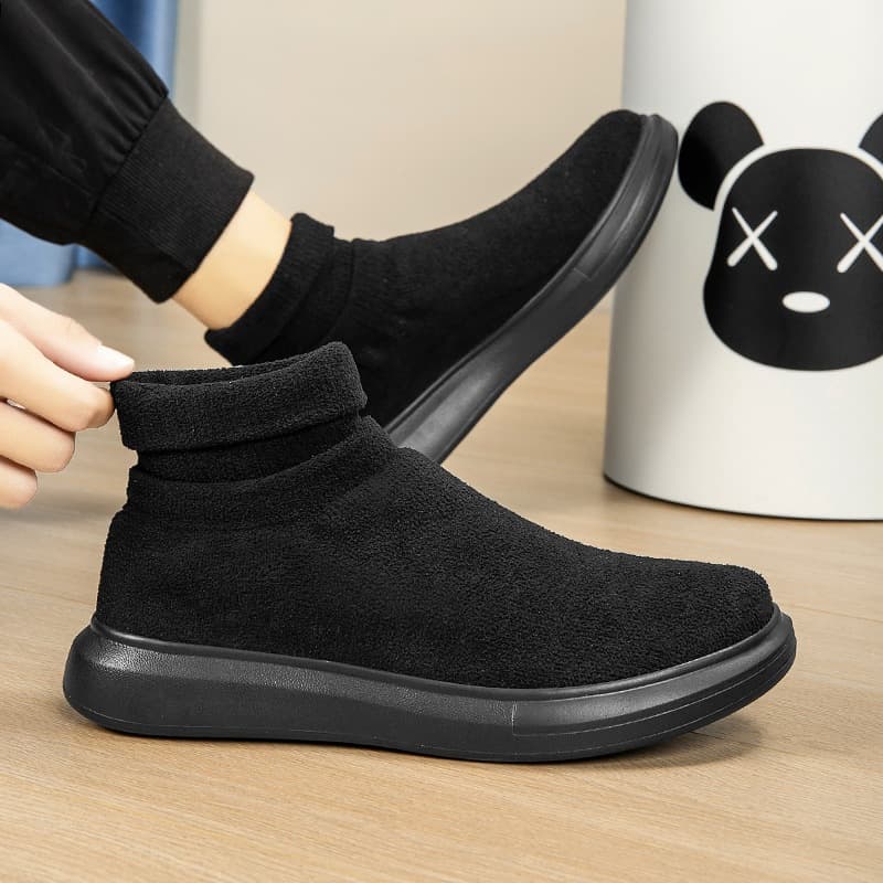 Botas femininas de couro com cadarço de cano alto tamanho 38