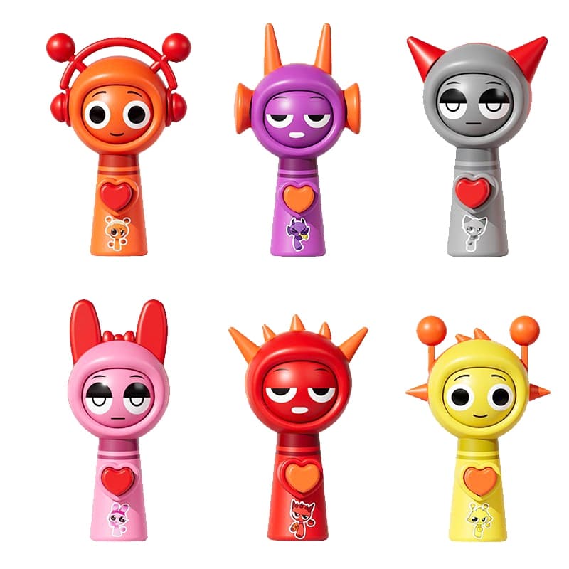 Boneco Sprunki que Muda Rosto | Chaveiro do Rhythm Box | Presente para Fãs