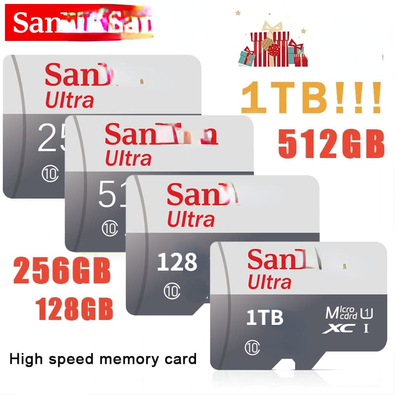 128GB 256GB 512GB 1024GB 1TB 100MB/s Cartões De Memória A1 Cartão De Câmera 4GB 8GB 16GB 32GB 64GB Micro SDcard Classe 1