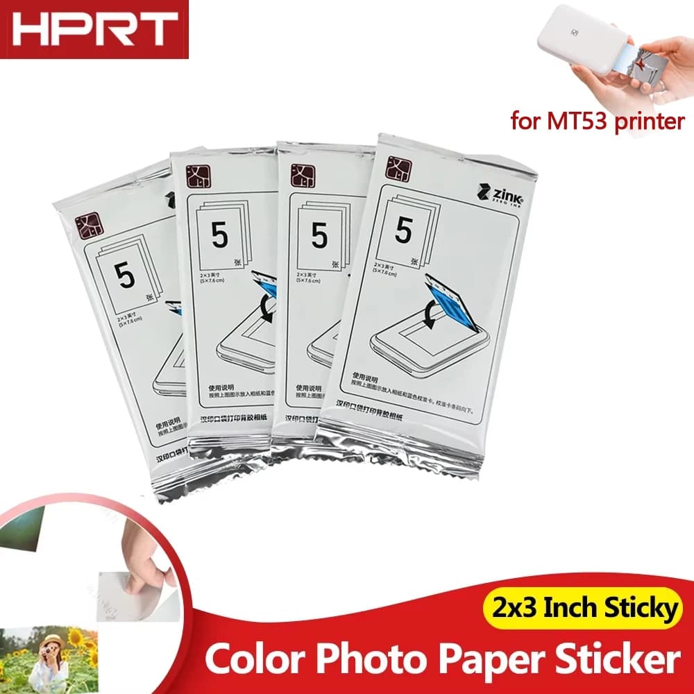 Papel De Impressão Fotográfica Colorida HPRT Com Adesivo Para MT53