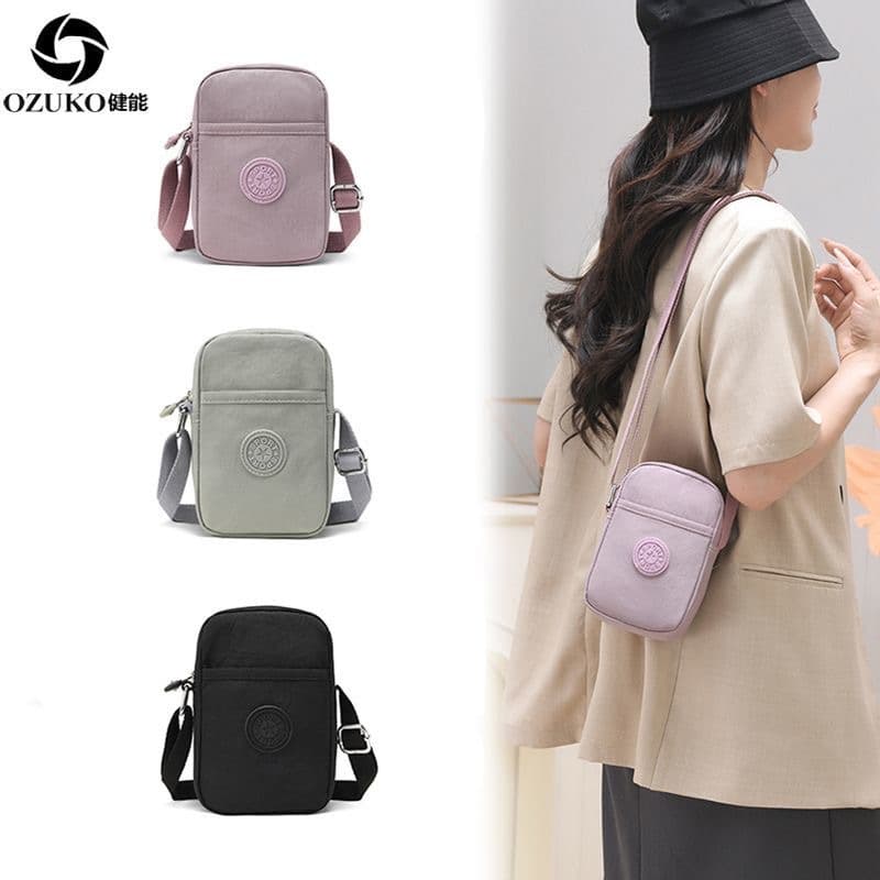 Novo Mini bolsa transversal de Nylon, bolsa de ombro Vertical para celular, bolsa de moedas