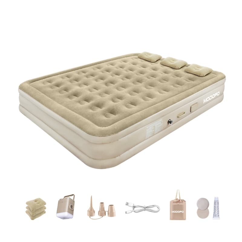 Modofo Colchão Inflável Com Bateria De Lítio Integrada Com Uma Bomba Inflável De Bateria