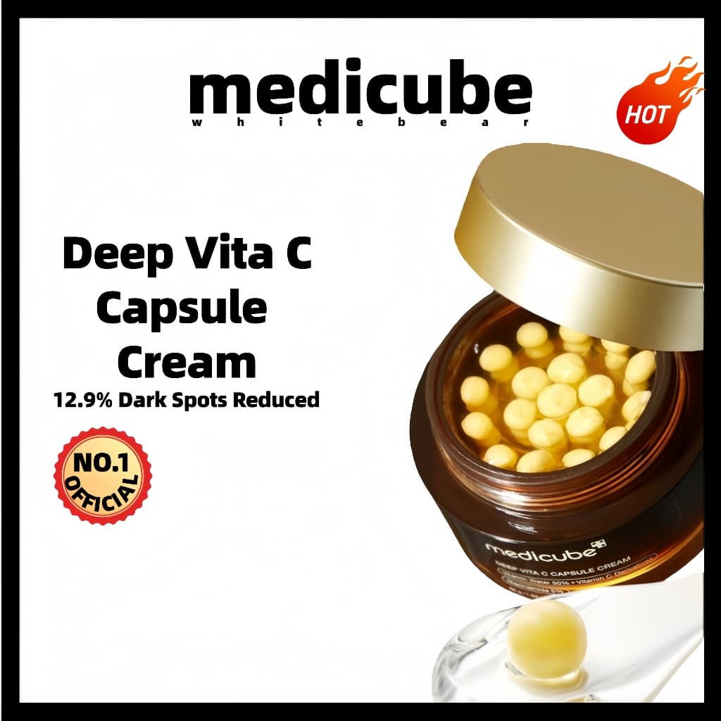 4.4 [medicube] Creme Cápsula Deep Vita C 55g | Iluminador Barreira De Pele Firmador Vitamina