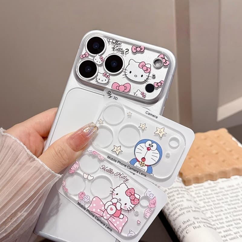 Para iPhone 17pro/17promax Protetor De Lente De Câmera Bonito Padrão De Desenho Animado 17 Pro Max Filme Vidro Temperado