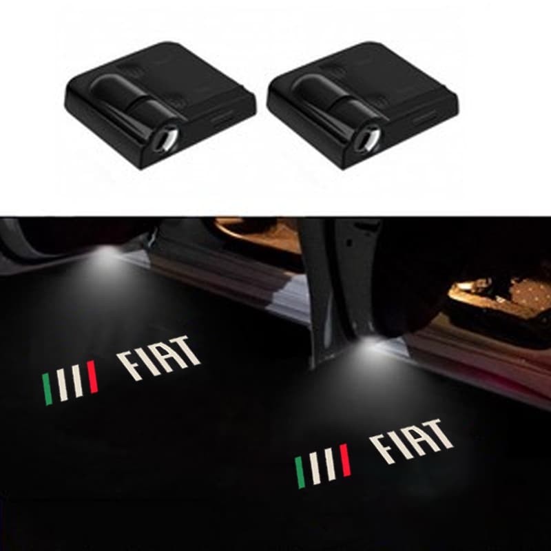 2pcs LED Projetor De Porta De Carro Logotipo De Luz De Boas-Vindas Para Novos Acessórios Fiat