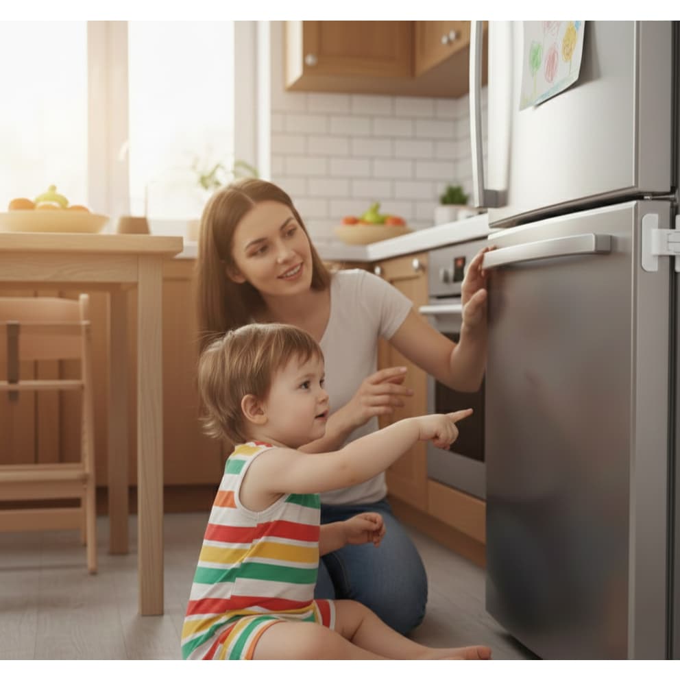 2 Fechaduras De Geladeira E Armário Dos Pces , Travas De Segurança Anti-Abertura À Prova De Crianças , Presente De Natal