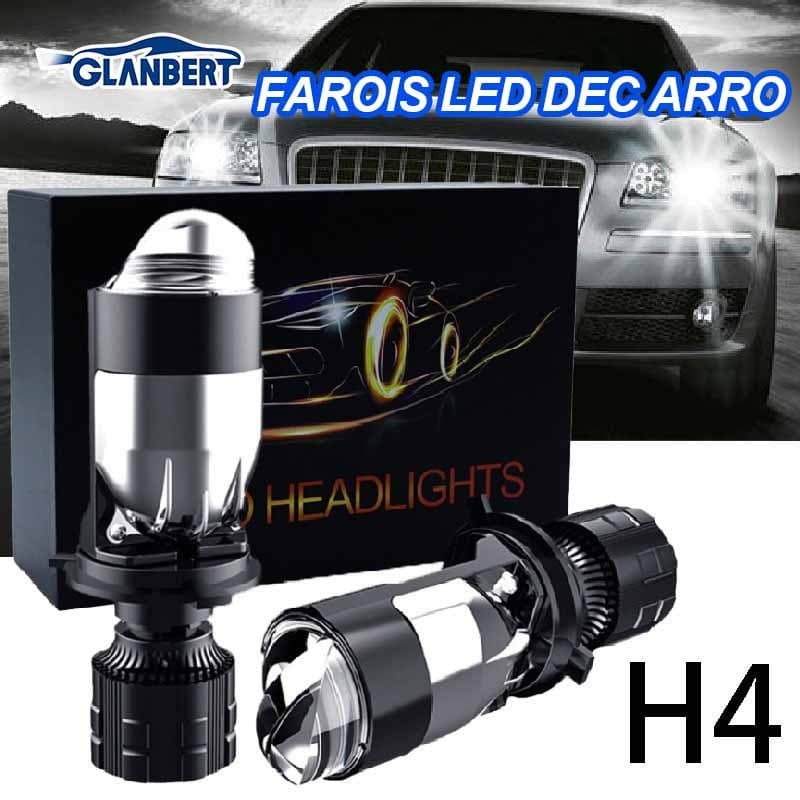 120W 15000LM Lâmpada Automática Mini Lente LED H4 9003 HIB2 Lâmpadas Farol Carro Motocicleta Duplo Projetor Len Automoti