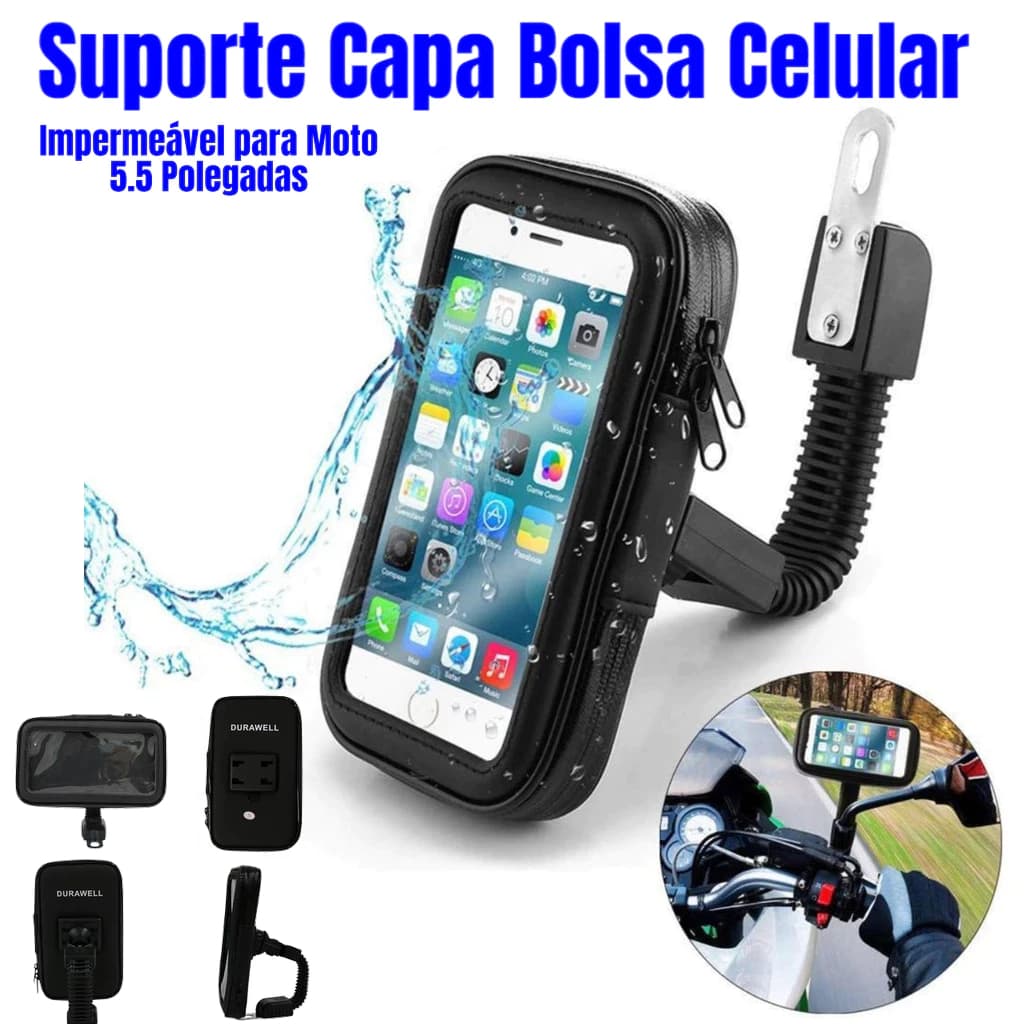 Suporte/Bolsa Universal Para Capa De Celular De 6.5 Polegadas , À Prova D'água Smartphone Motocicletas E Bicicletas