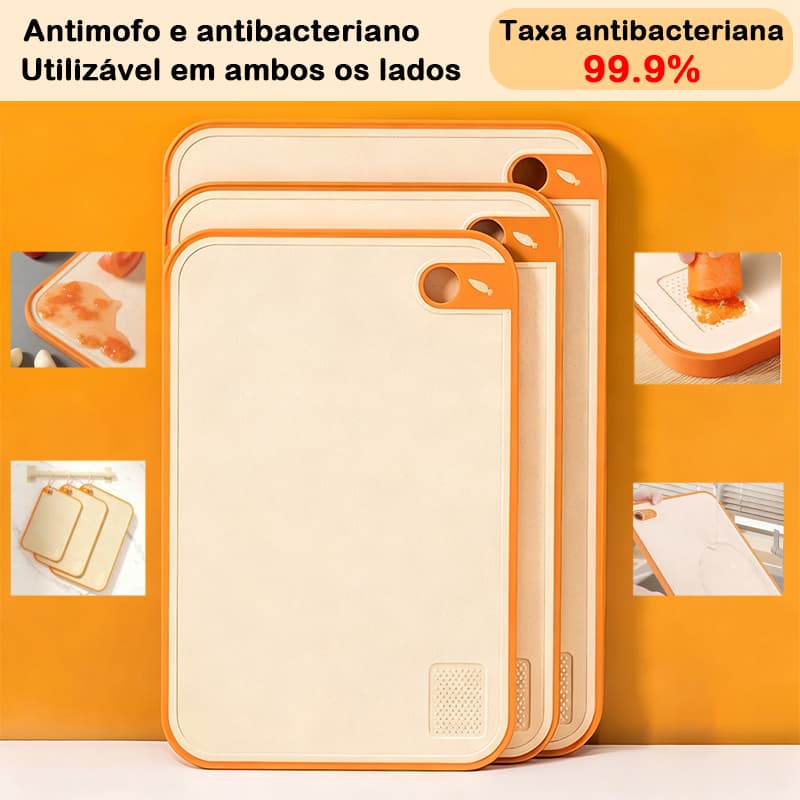 Tábua de Corte Multiuso Antibacteriana À Prova De Mofo Pode Ser Pendurado Ingredientes Naturais Material Espessado