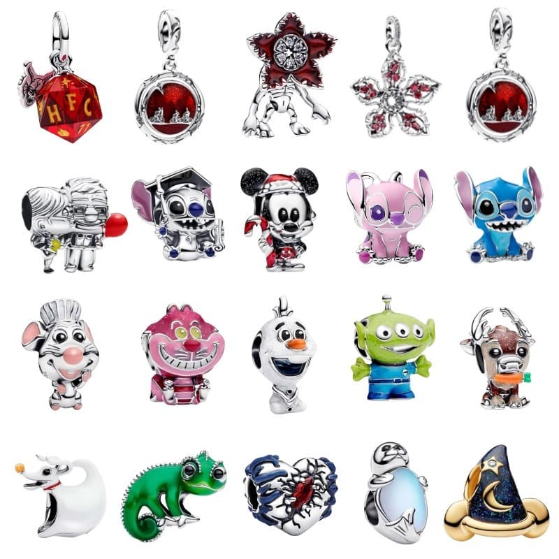 Charme monstro atividade flor 925 prata pingente contas Original pulseira feminina DIY jóias presente