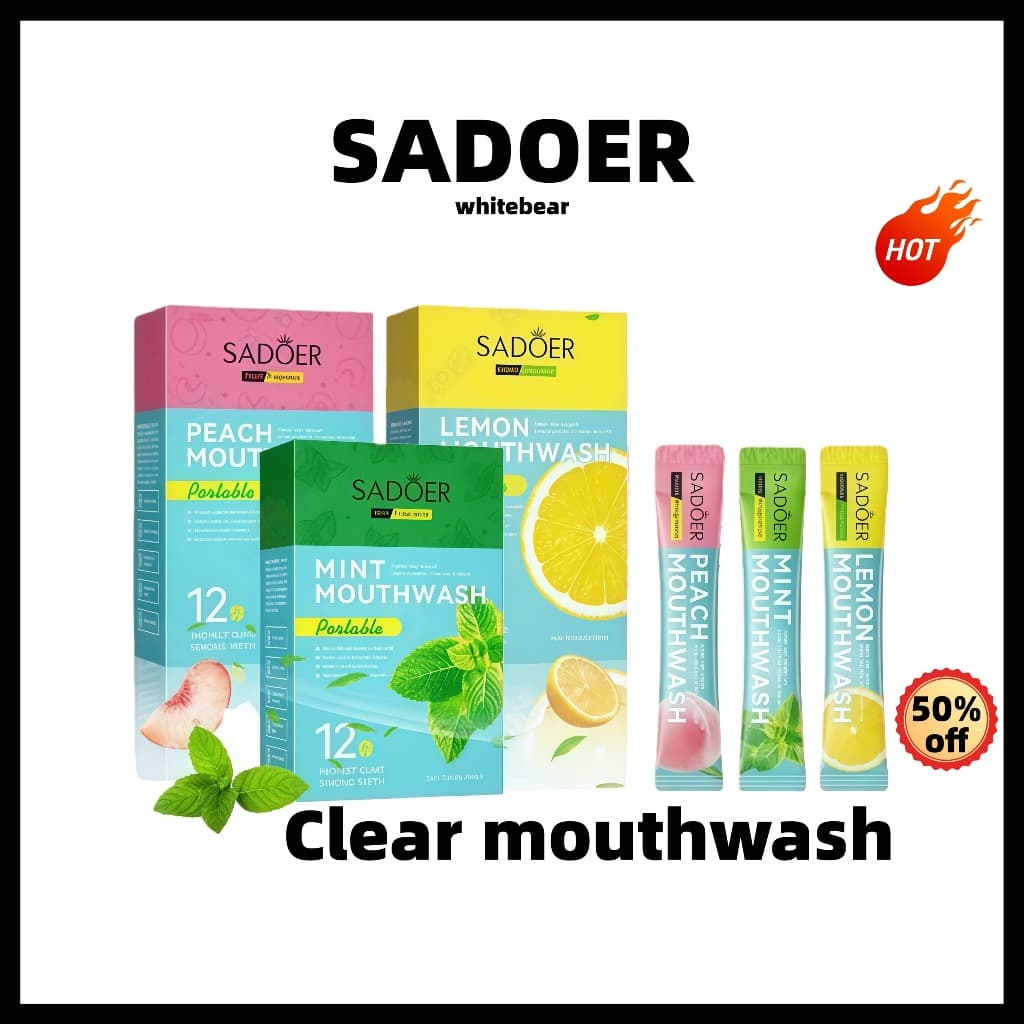 4.4 [SADOER] Sador Fruit Flavored Colutório 24 Horas Proteção Extra Forte Para Gengivas , Solidificação Dentária Portáti