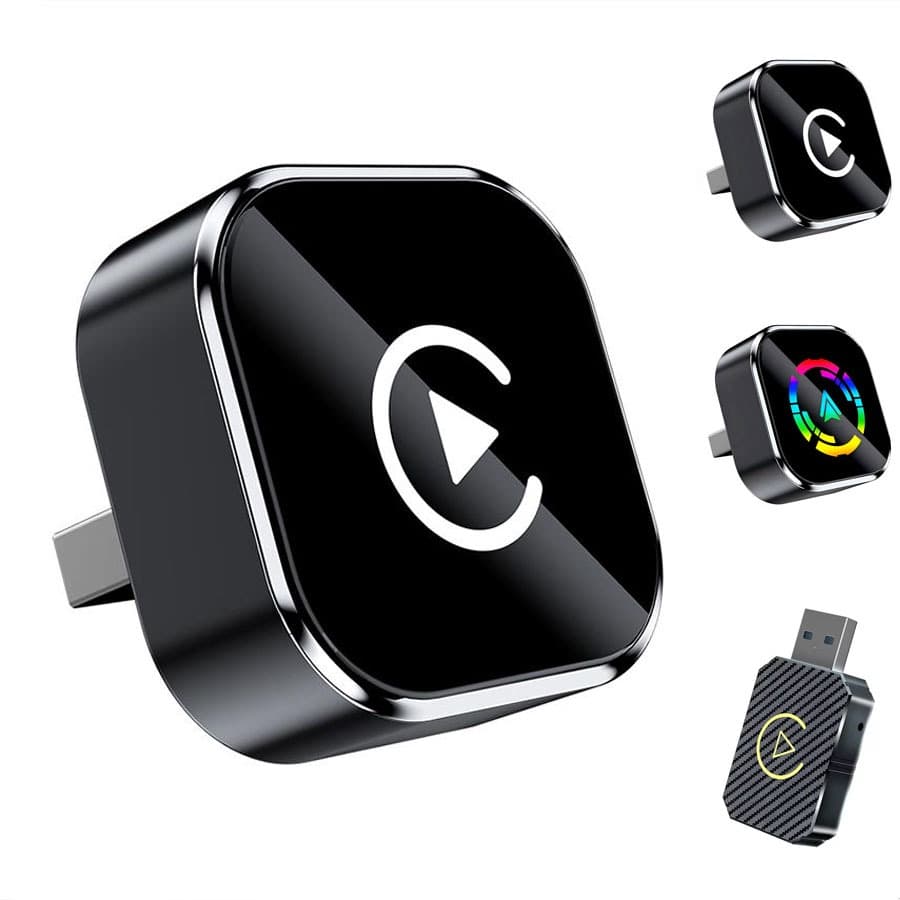 2026 Atualizado 2 Em 1 CarPlay Sem Fio E Adaptador Automático Android-Mini Dongle Estável , Compatível Com iOS 10 11 Sup