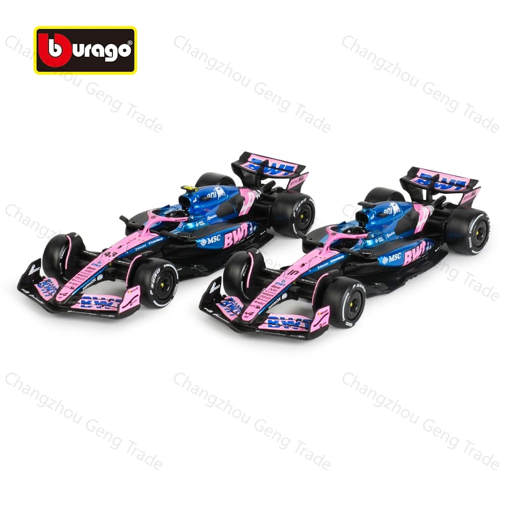 Bburago 1 : 43 BWT Alpino 2025 A525 # 10 43 F1 Racing Formula Car Simulação Estática Diecast Alloy Model