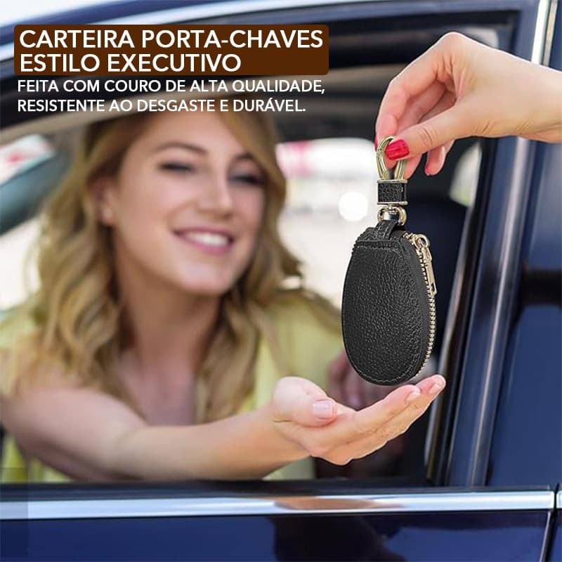 Homens E Mulheres Porta-Chaves Em Couro PU Simples Multi-Funções Saco Para Armazenamento