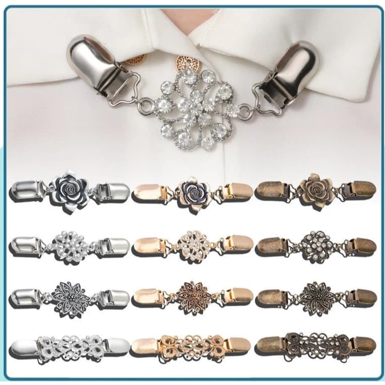 Clip De Lenço De Pescoço Europeu E Americano Camisola Retro Fivela Anti-Exposição Colarinho De Broche Alta Qualidad