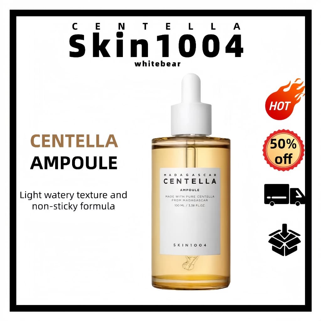 4.4 [Skin1004] Ampola Madagascar Centella 30ml/55ml/100ml Hidrata A Pele Hidratada