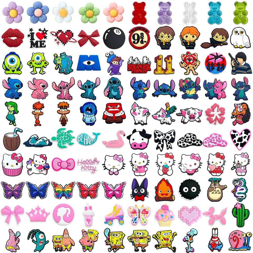 Quente 1 Pçs Estilos Mistos Sapatos Encantos Acessórios Decorar Chinelos Sandálias Fivela Presentes