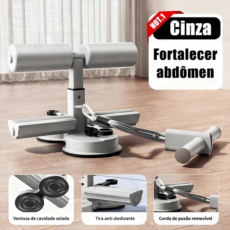 Aparelho Abdominal com Ventosa Forte 3 Ajustes Para Casa e Academia Com Proteção para Barriga e Joelhos