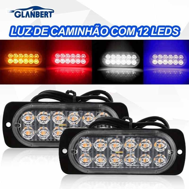 4 Pçs 12LED LED Barra De Luz Carro Caminhão Tira Luzes Decorativas Auxiliares Do Iluminação