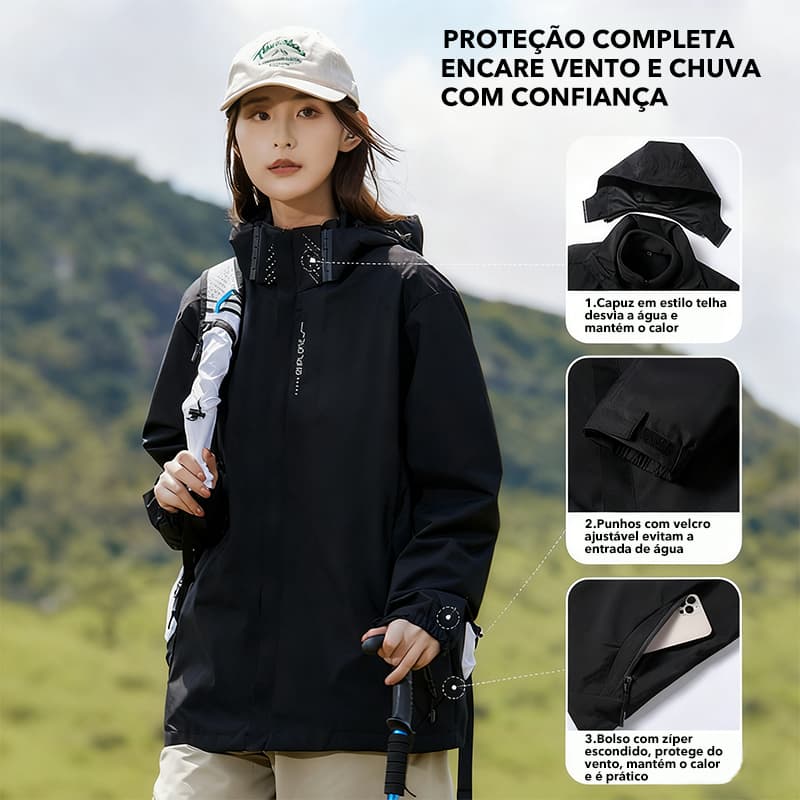 Jaquetas Impermeável Fêmea Jaqueta Impermeável E À Prova De Vento De Alta Qualidade