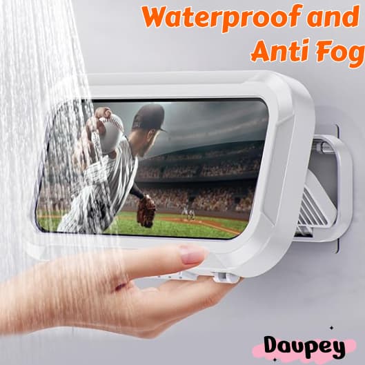 Porta Celular Impermeável e Anti embaçante Com Suporte Adesivo Banheiro Use no Banho Cozinha Área de Serviço