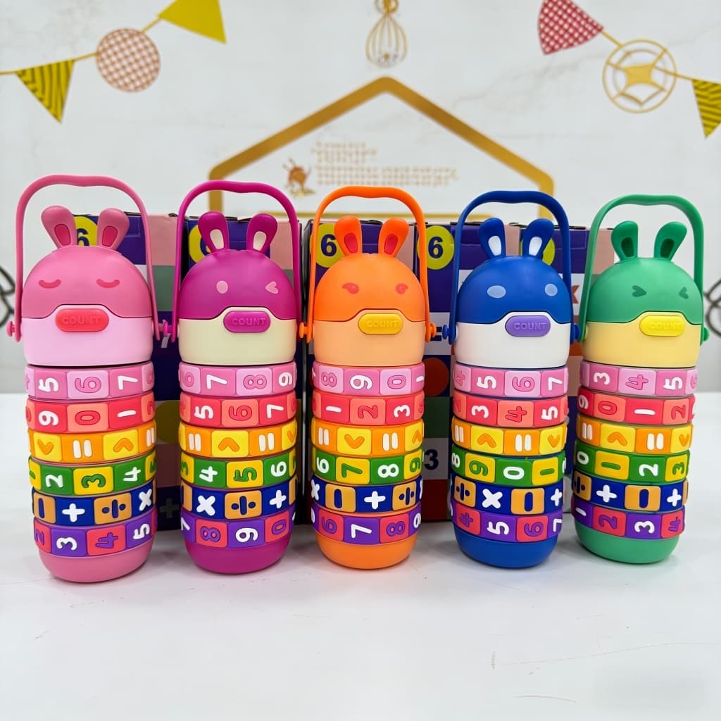 Garrafa De Água Infantil Interativa Educacional Com Cores E Tabuada Números E Contas interativa De Contas Giratórias