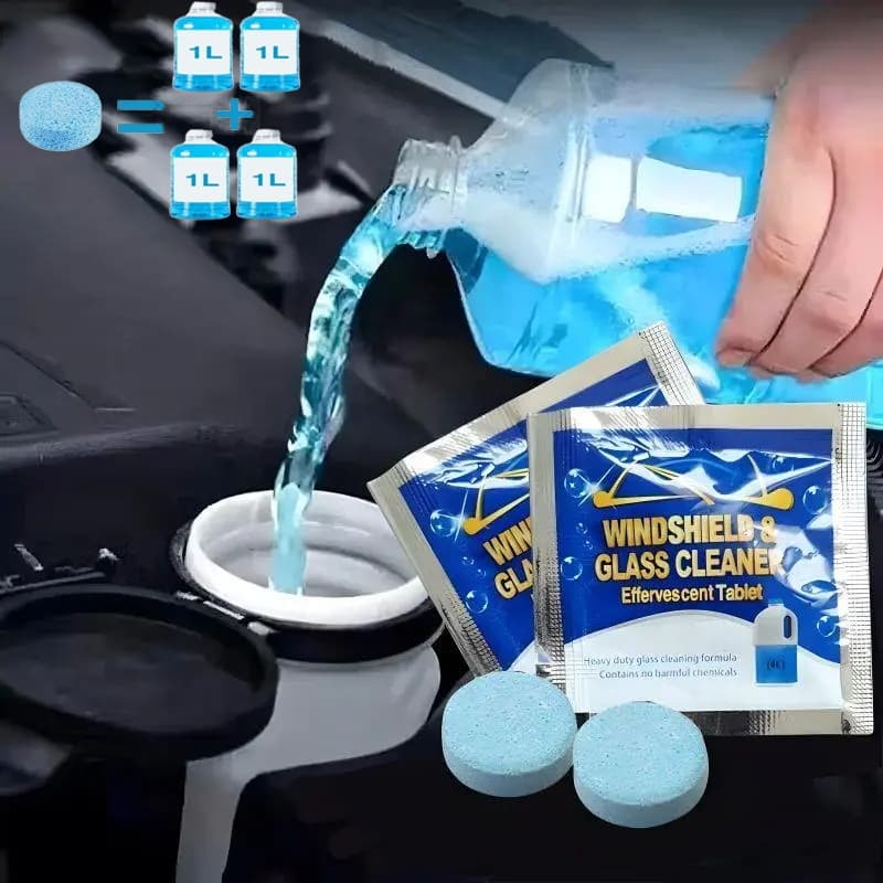 10/20/30 Peça Limpador De Parabrisa De Carro Detergente Limpa Vidros Concentrado Dose Filme Efervescente Sólido