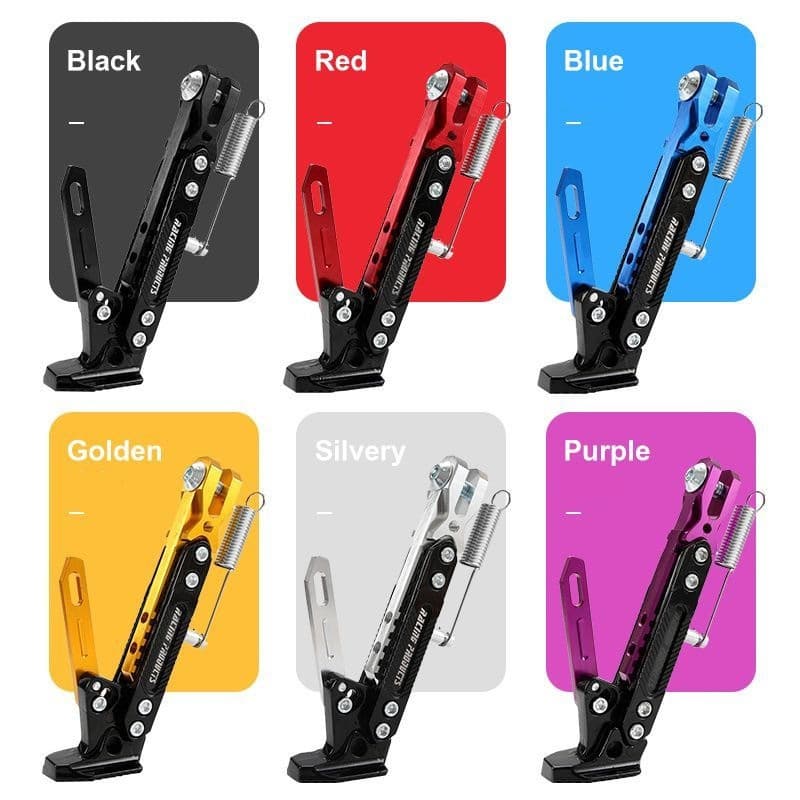 Pezinho para Moto Regulável com Mola Amortecedora e Várias Cores Universal para Motos Esportivas