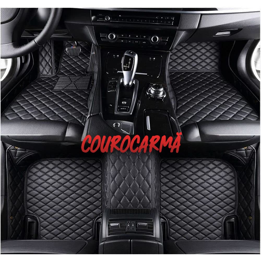 Conjunto De Tapete De Luxo , 4 Peças , À Prova D'água , Ajuste Universal , Proteção De Tapetes De Carro Com Forro De Bor