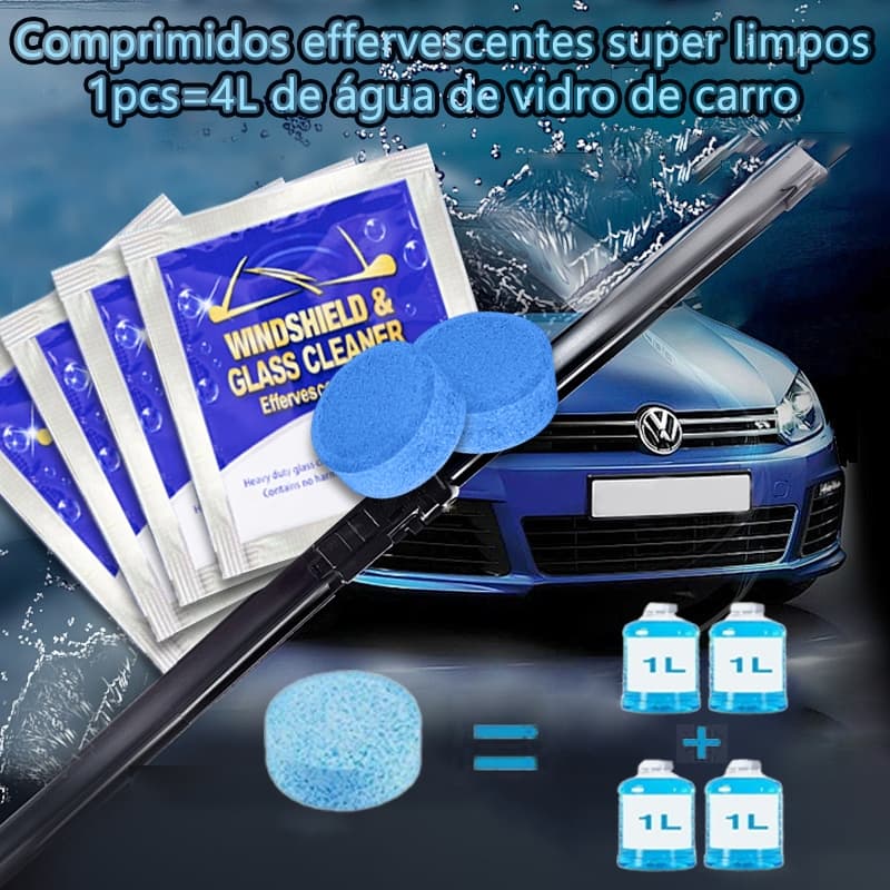 30Peça Limpador De Parabrisa De Carro Detergente Limpa Vidros Concentrado Dose Única Trata Reservatório Até 4Litros Limp