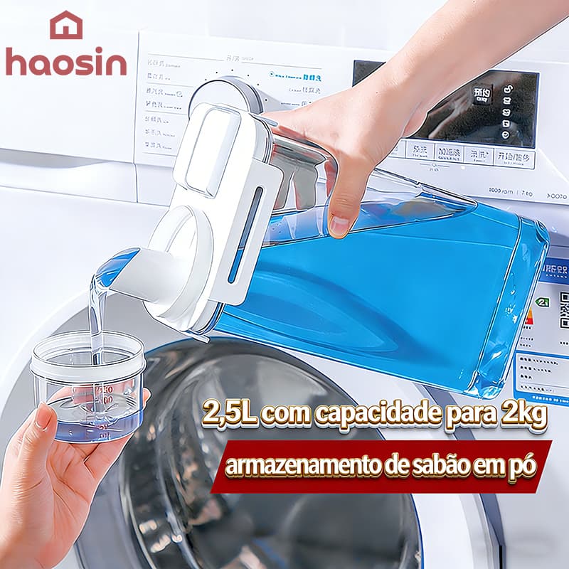 Dispenser Organizador para Lavanderia 2.5L – para Amaciante com Tampa à Prova de Vazamento