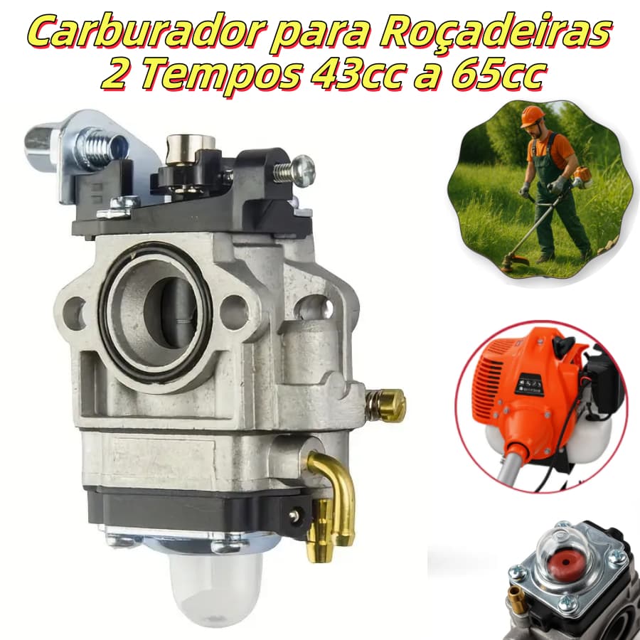 Carburador Para Roçadeiras Toyama Universal 43cc a 65cc 2 Tempos