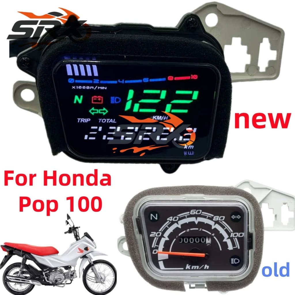 Para Honda POP 100 Medidor Digital Velocímetro Da Motocicleta Assy