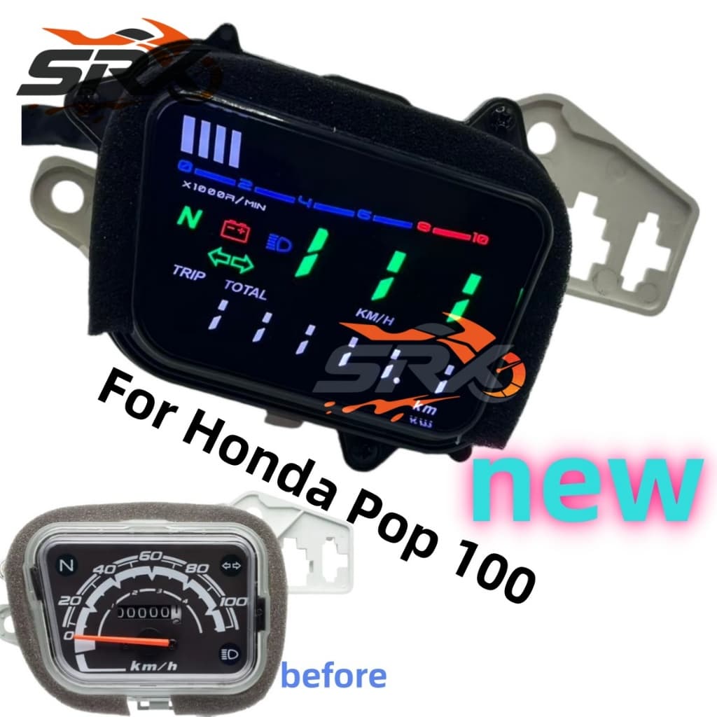Para Honda Pop POP100 100 Medidor Digital Assy Novo Velocímetro LED
