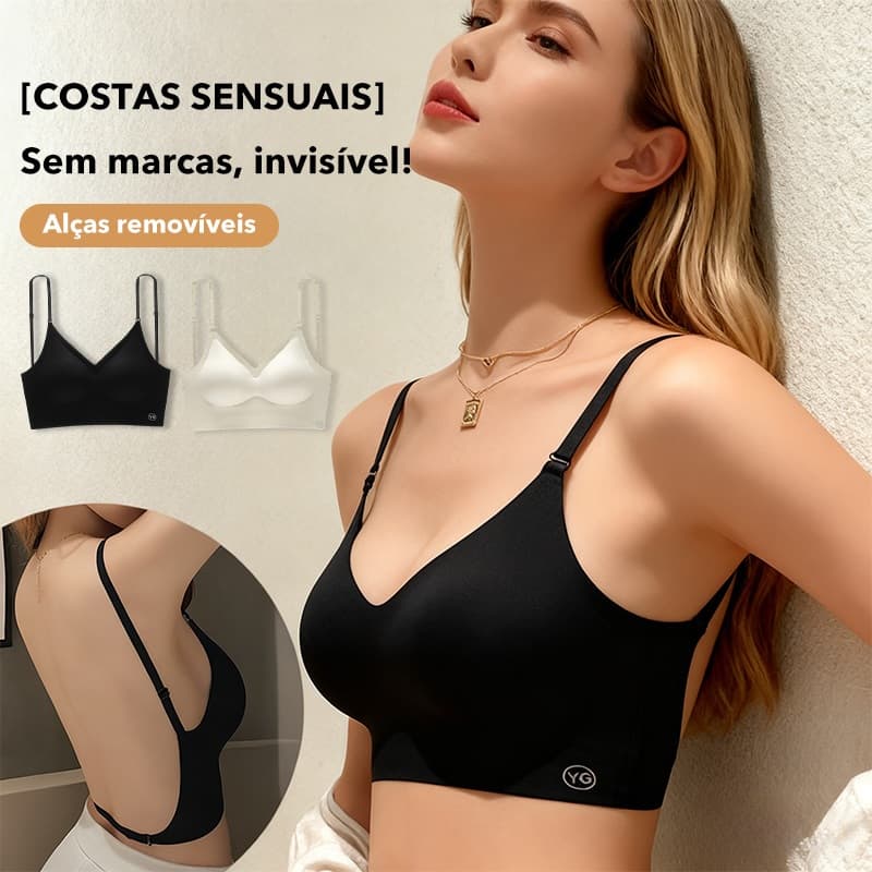Sutiã Feminino Sexy Em Formato De U Para Seios Pequenos , Sem Costura