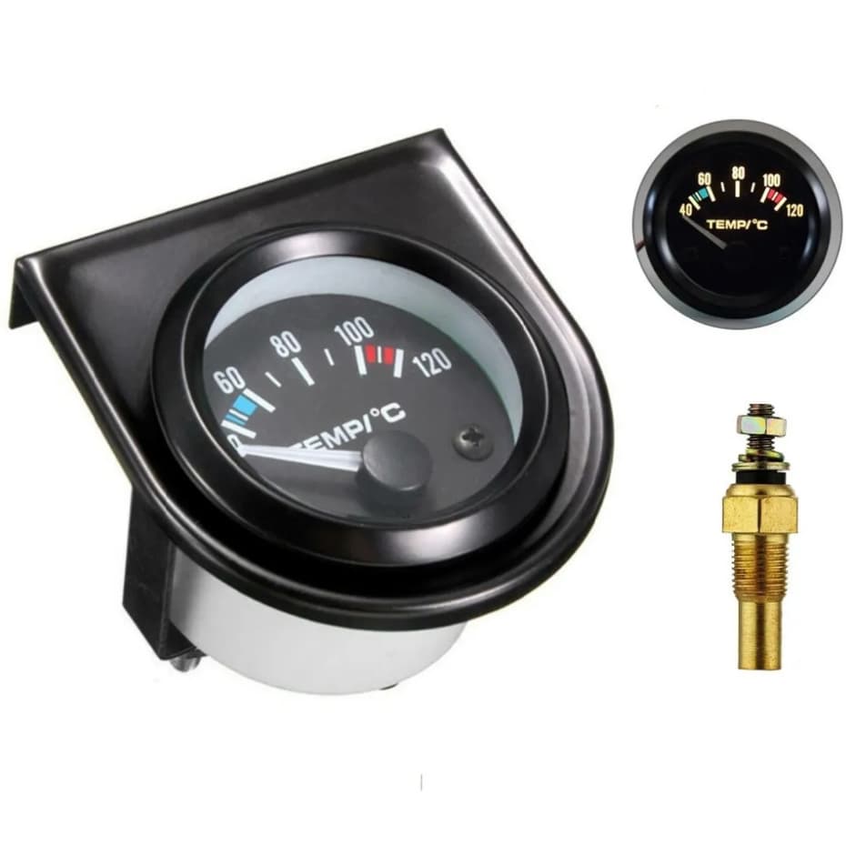 Marcador Indicador de Temperatura Automotivo Universal 12V 52mm