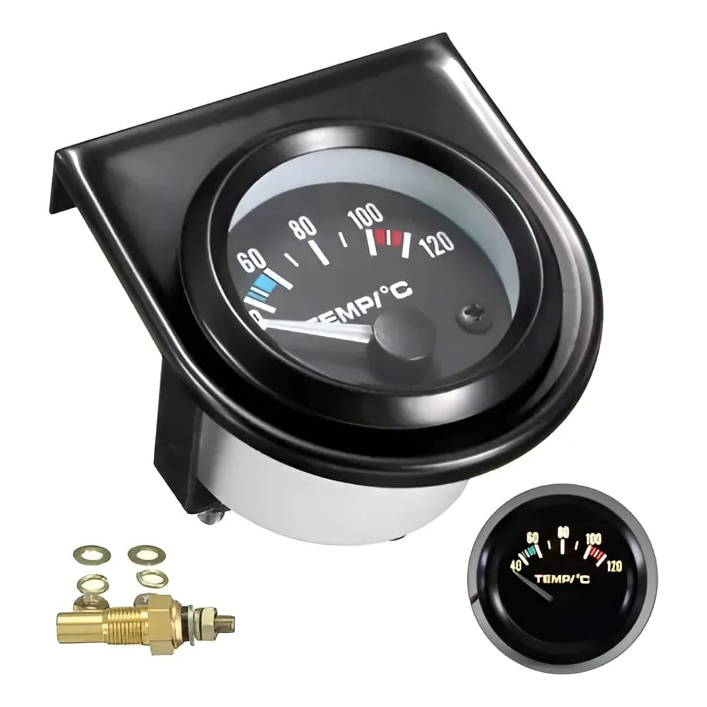 Marcador Indicador de Temperatura Automotivo Universal 12V 52mm