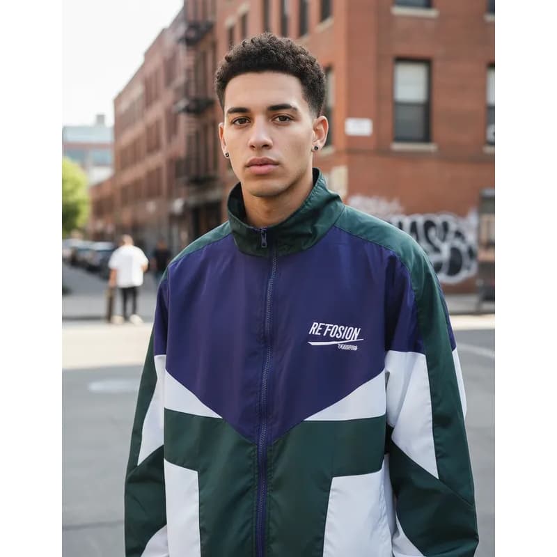 Nova Moda Retro Casaco Estilo Americano De Rua Windbreaker Hip Hop Sports Loose Jacket