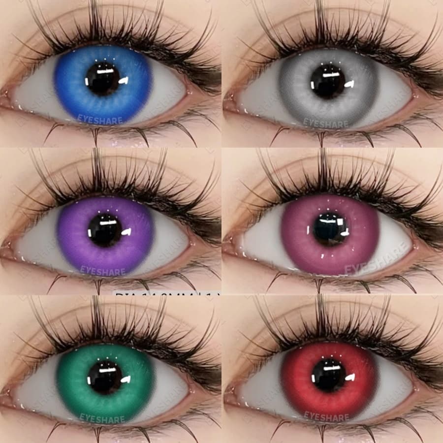 Lentes De Contato Coloridas cosplay Rosa Loucas De Halloween 1 Par