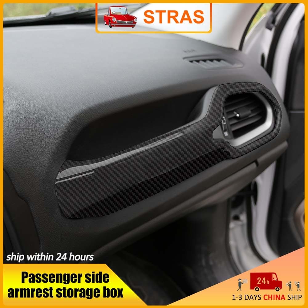 [Estoque Pronto] Estiva Arrumação Carro Co-Piloto Pega Caixa De Armazenamento Para Jeep Renegade 2015 + Acessórios Inter
